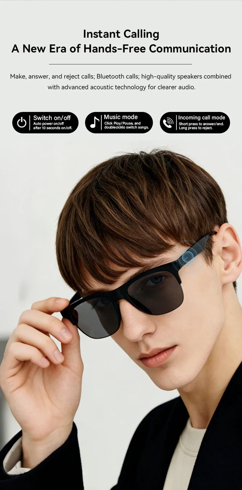 Future AI Smart Vision Glasses – 8K HD Camera & Real-Time AI Translation